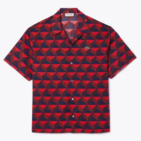 Lacoste Men's Short Sleeve Patterned Shirt