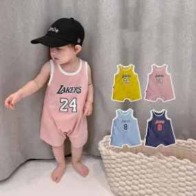 Little Gigglers World Summer Baby Lakers Vest Tops Bodysuit