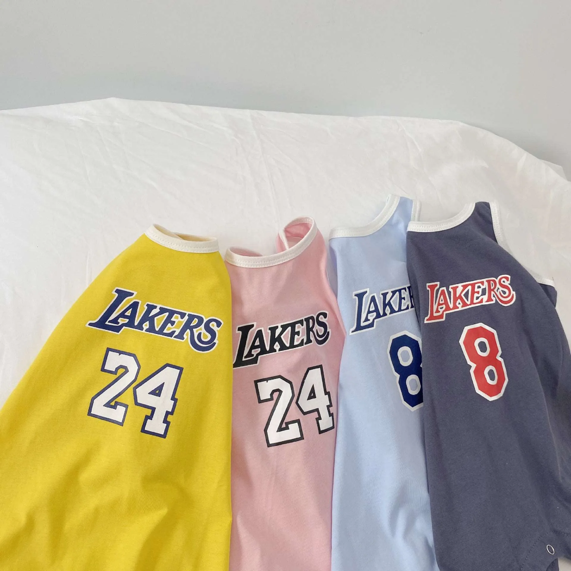 Little Gigglers World Summer Baby Lakers Vest Tops Bodysuit