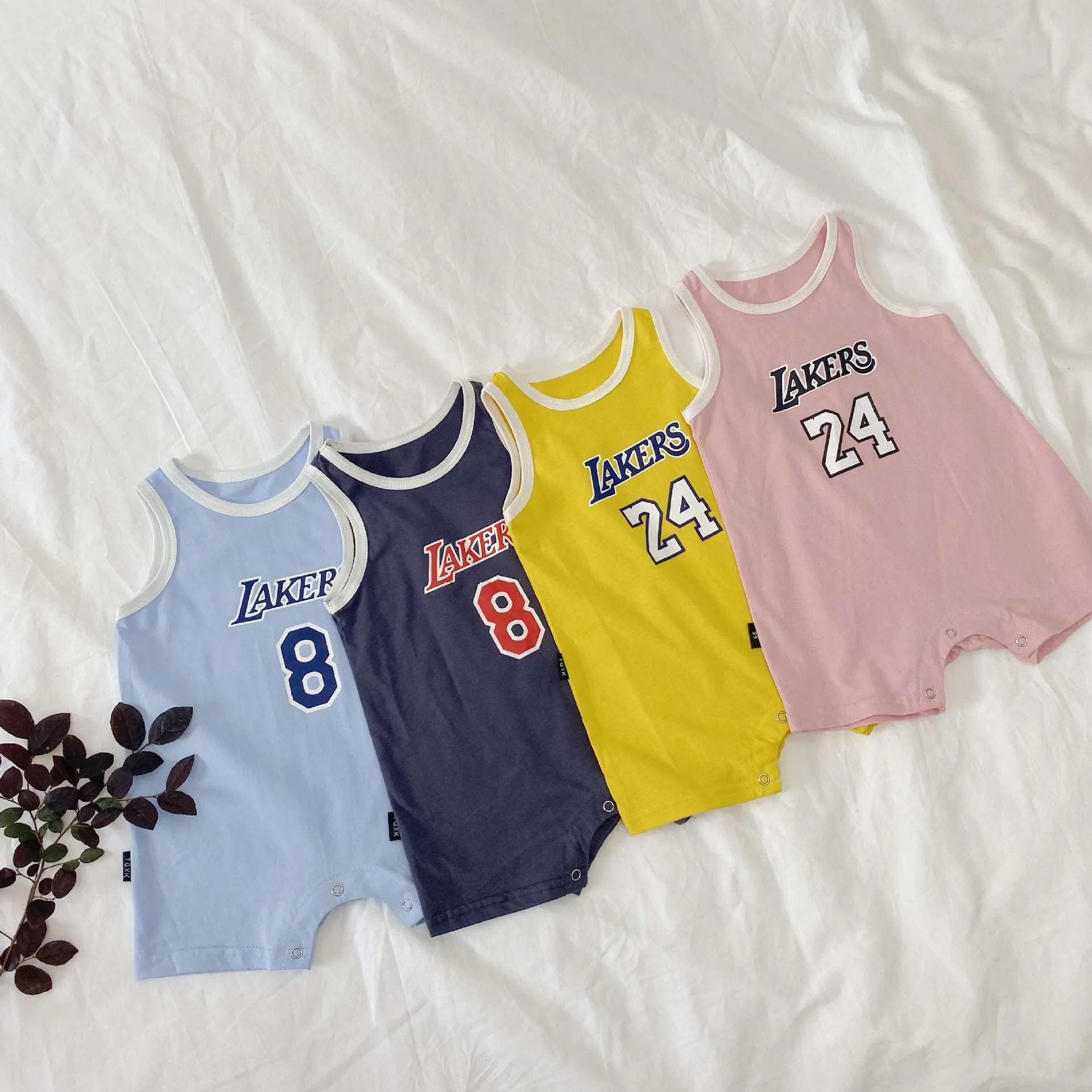 Little Gigglers World Summer Baby Lakers Vest Tops Bodysuit