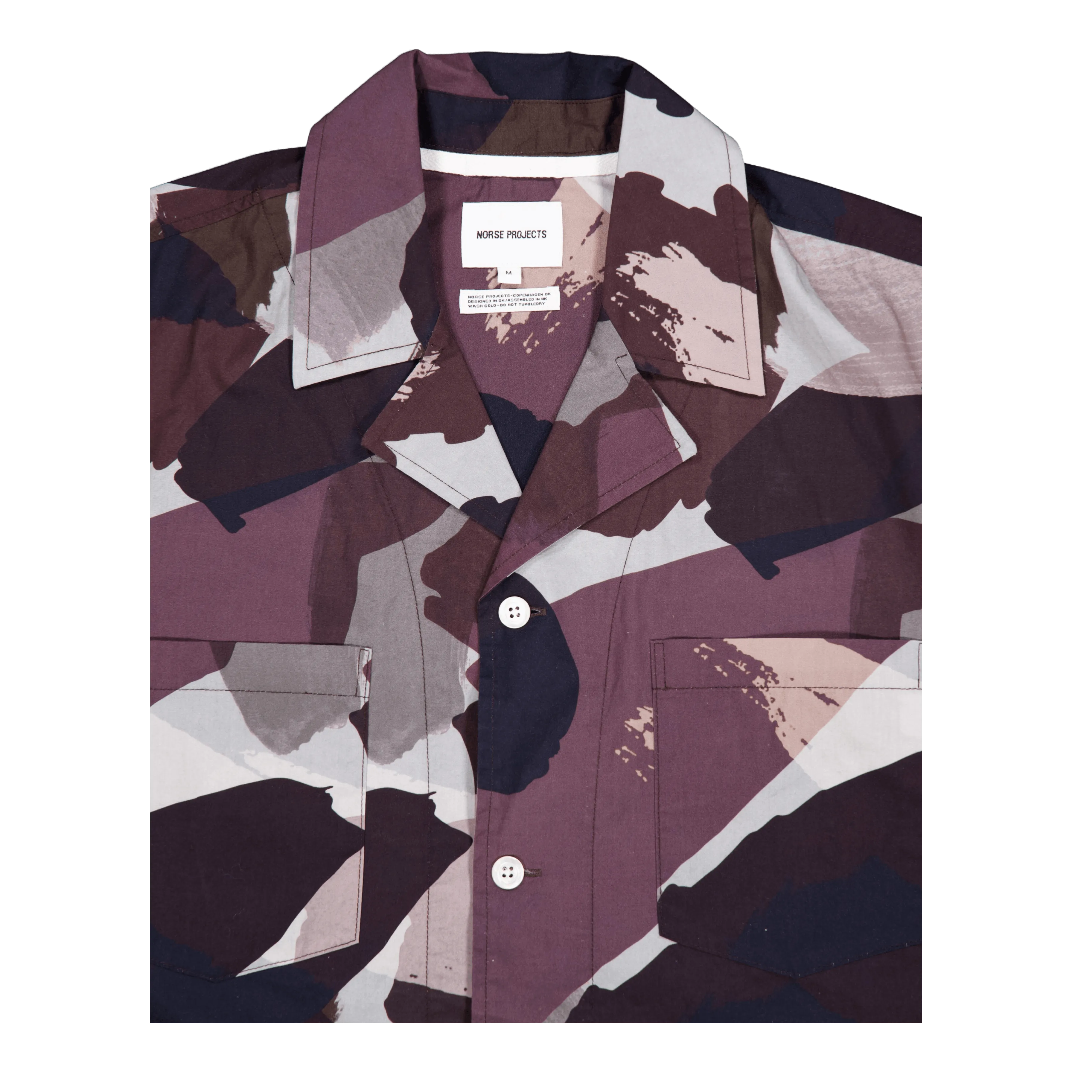 Mads Relaxed Camo Shirt Ss Espresso