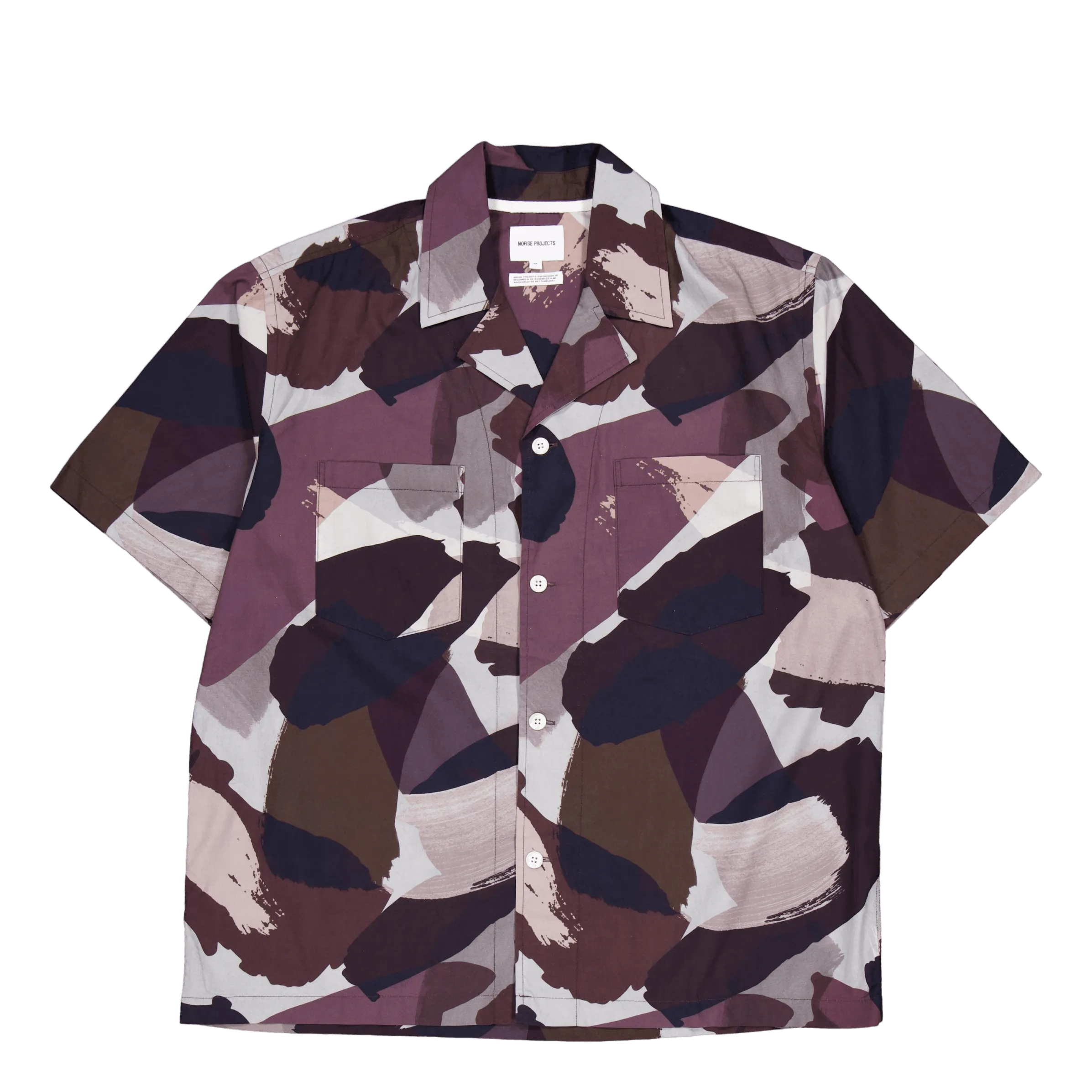 Mads Relaxed Camo Shirt Ss Espresso