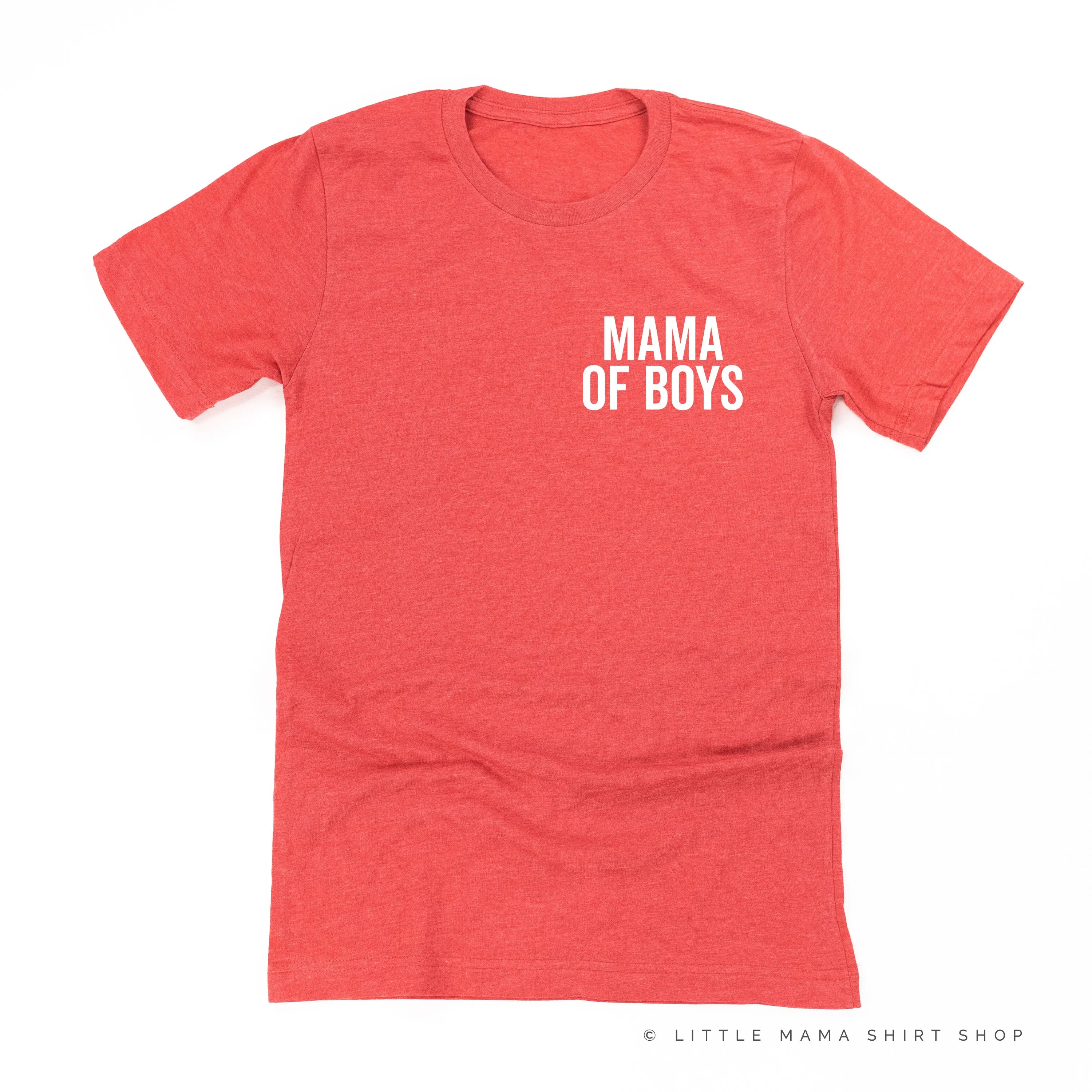 Mama of Boys - BLOCK FONT POCKET SIZE - Unisex Tee