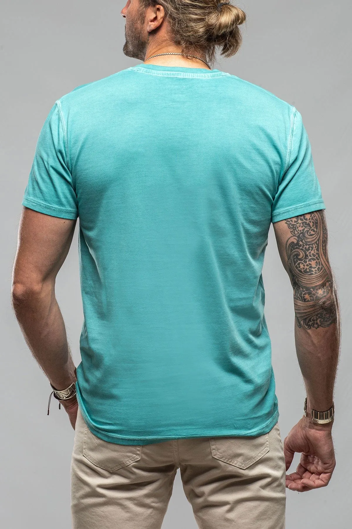 Mendocino Cotton SS Henley in Mint