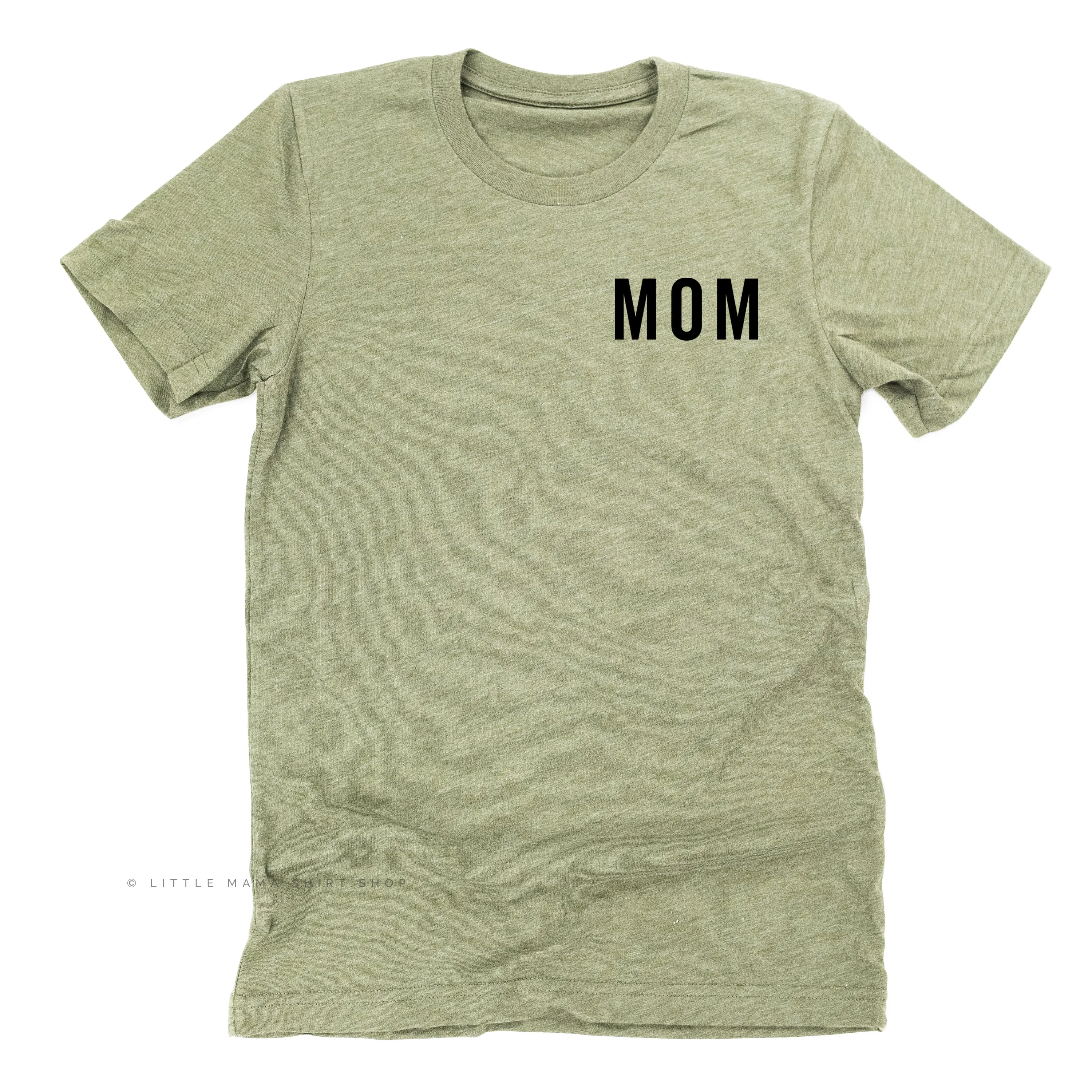 Mom (Pocket Size - Block Font) - Basics Collection - Unisex Tee