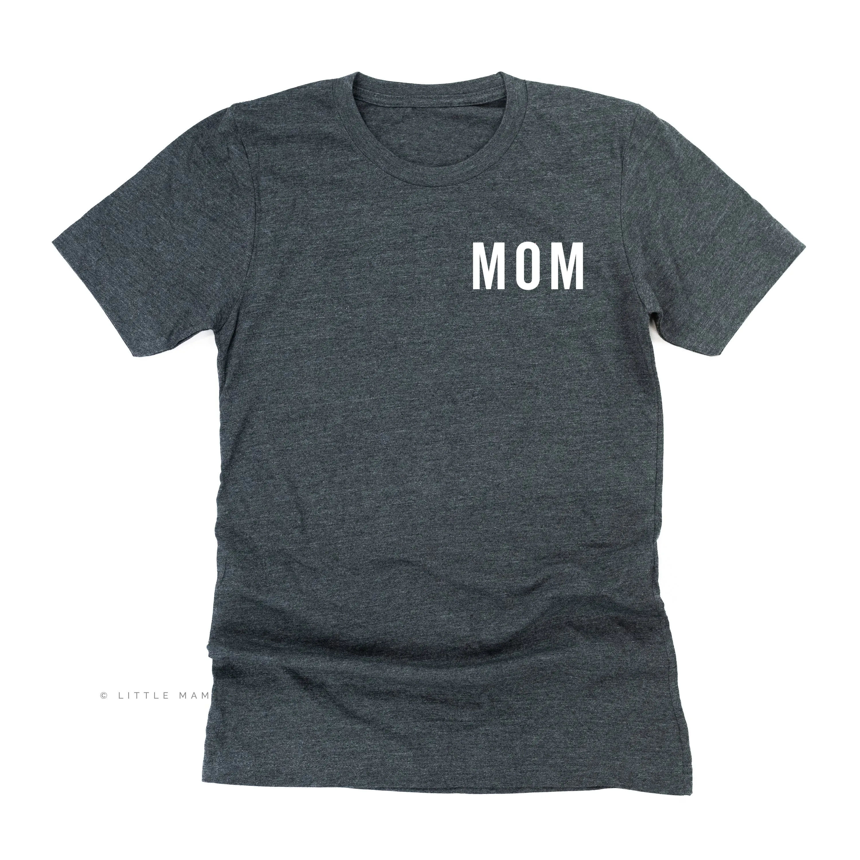 Mom (Pocket Size - Block Font) - Basics Collection - Unisex Tee