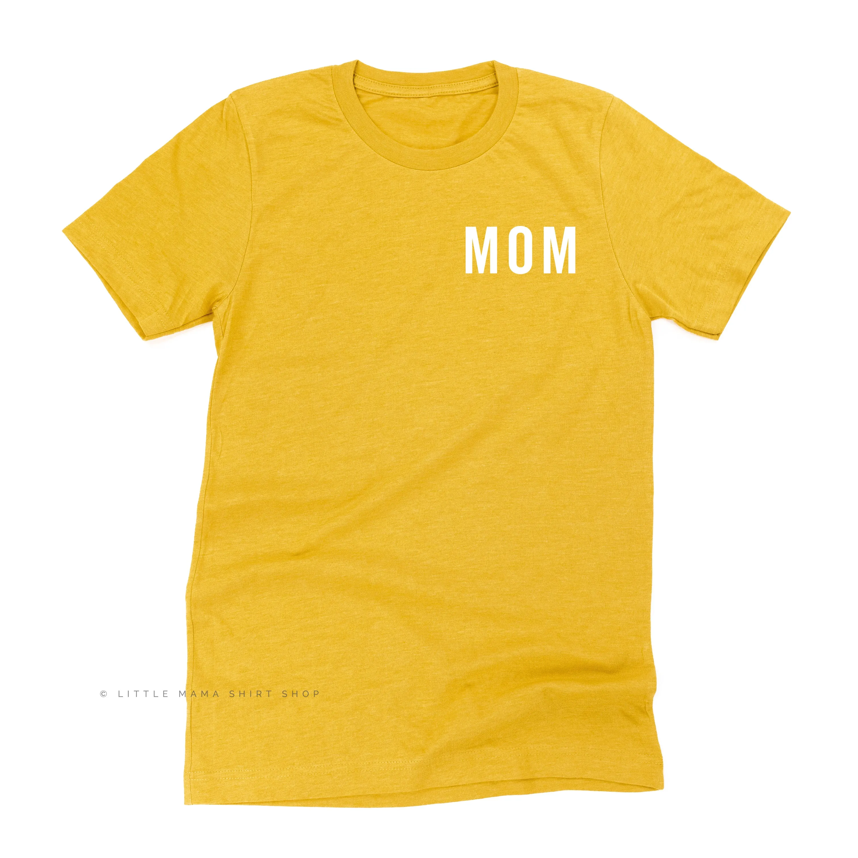 Mom (Pocket Size - Block Font) - Basics Collection - Unisex Tee