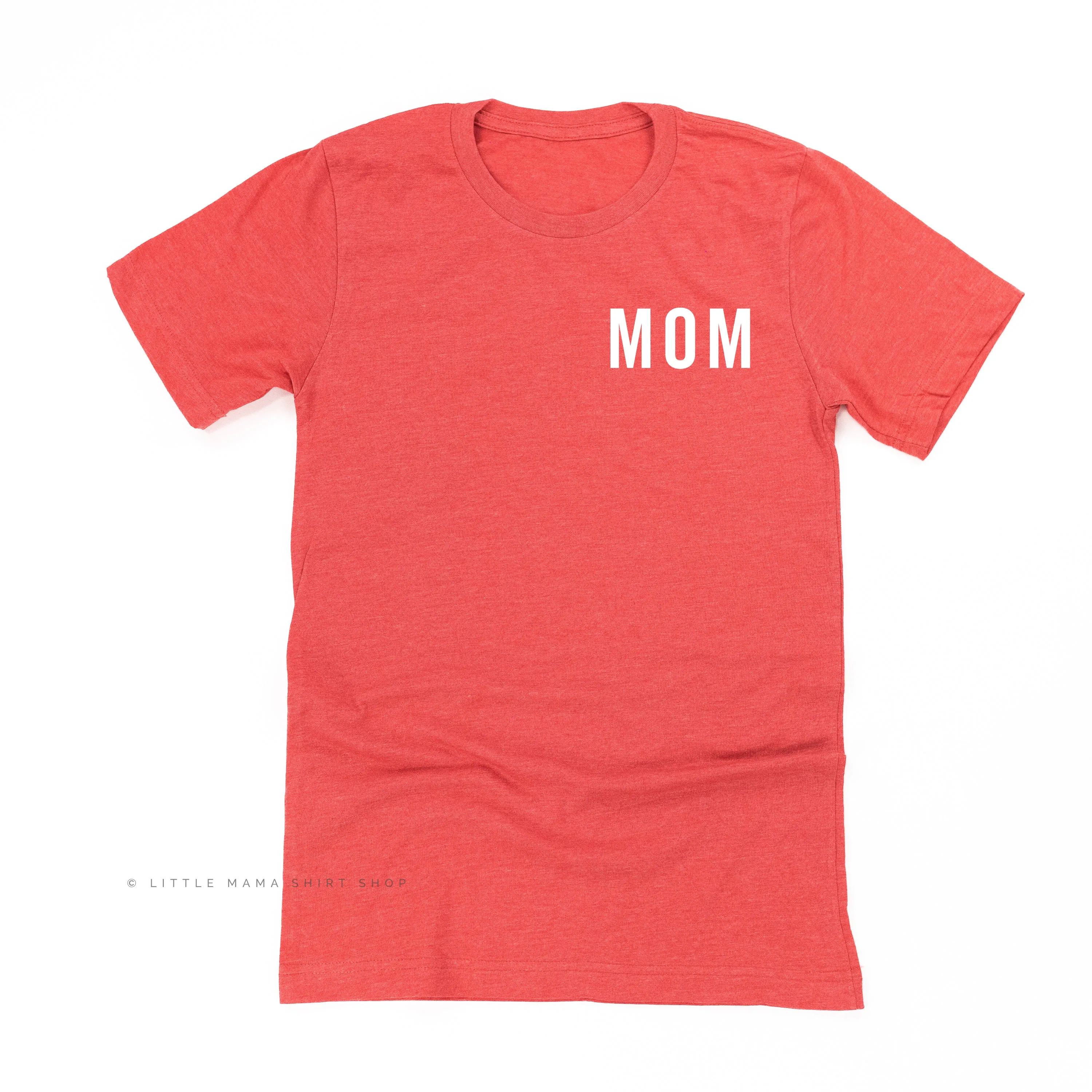 Mom (Pocket Size - Block Font) - Basics Collection - Unisex Tee