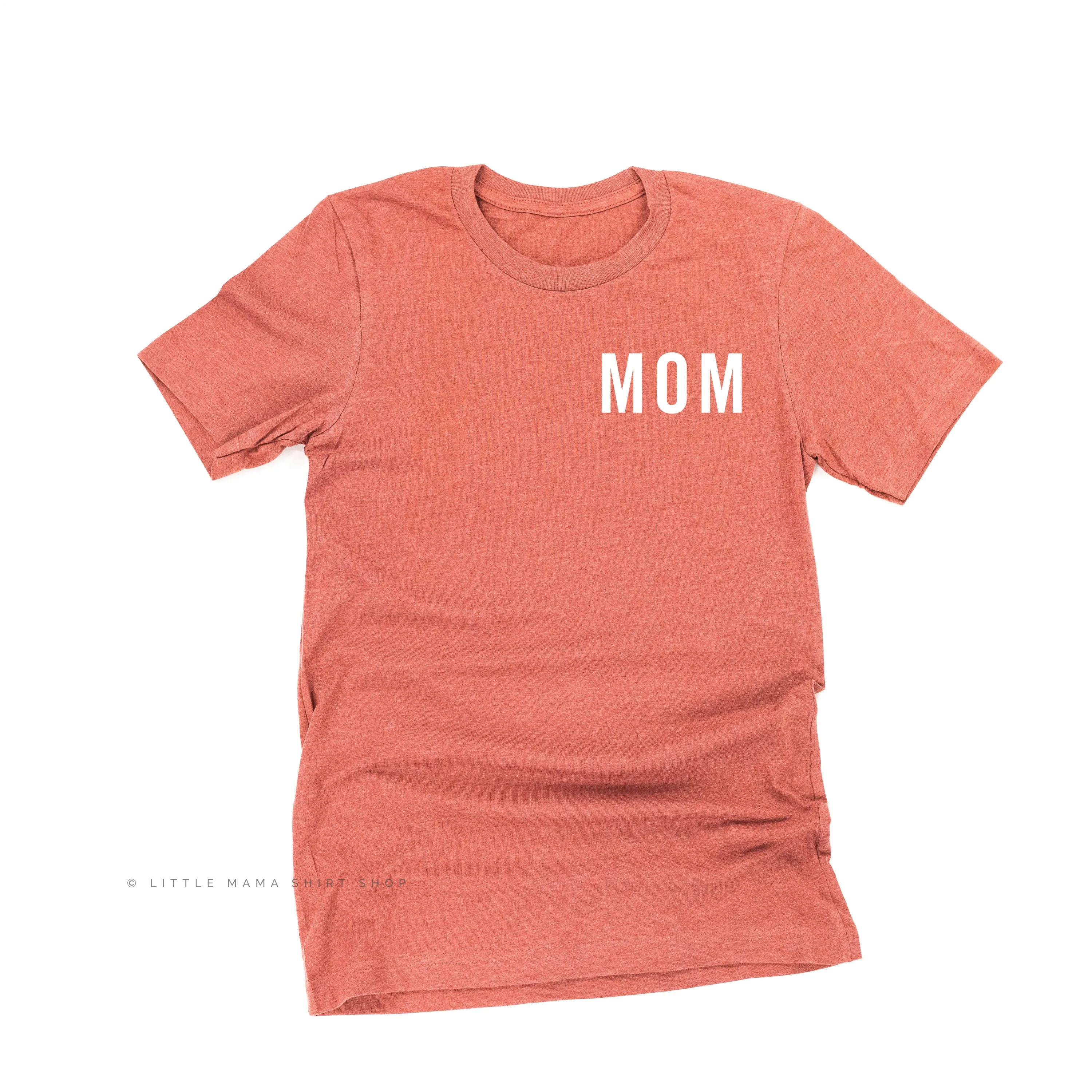 Mom (Pocket Size - Block Font) - Basics Collection - Unisex Tee