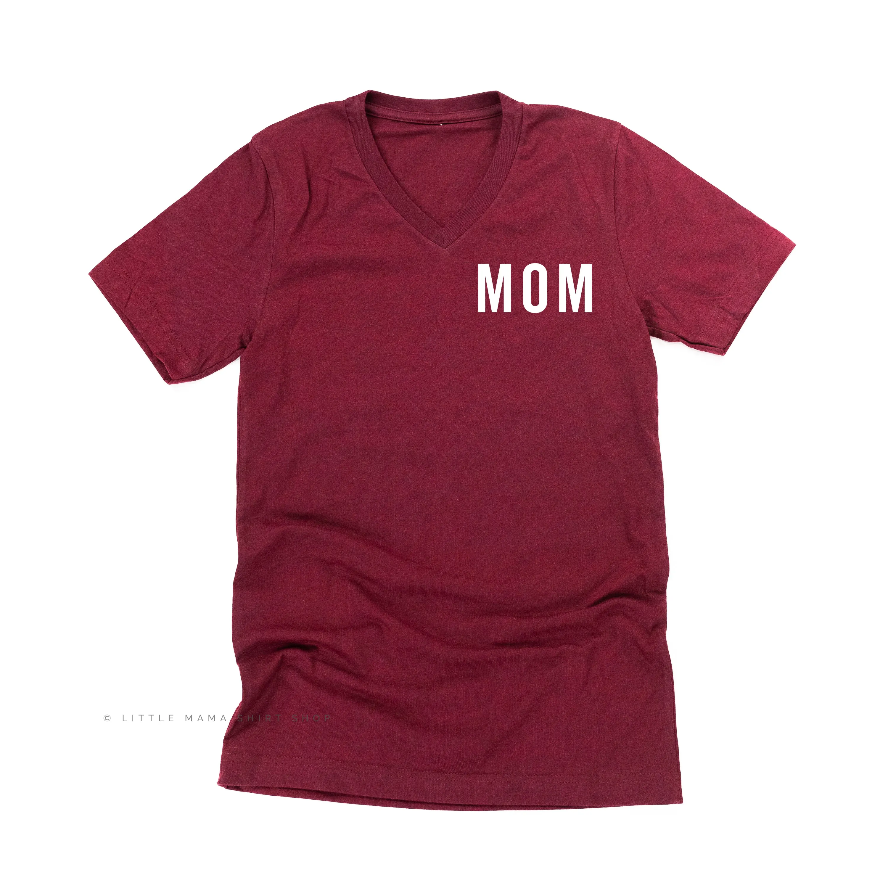 Mom (Pocket Size - Block Font) - Basics Collection - Unisex Tee