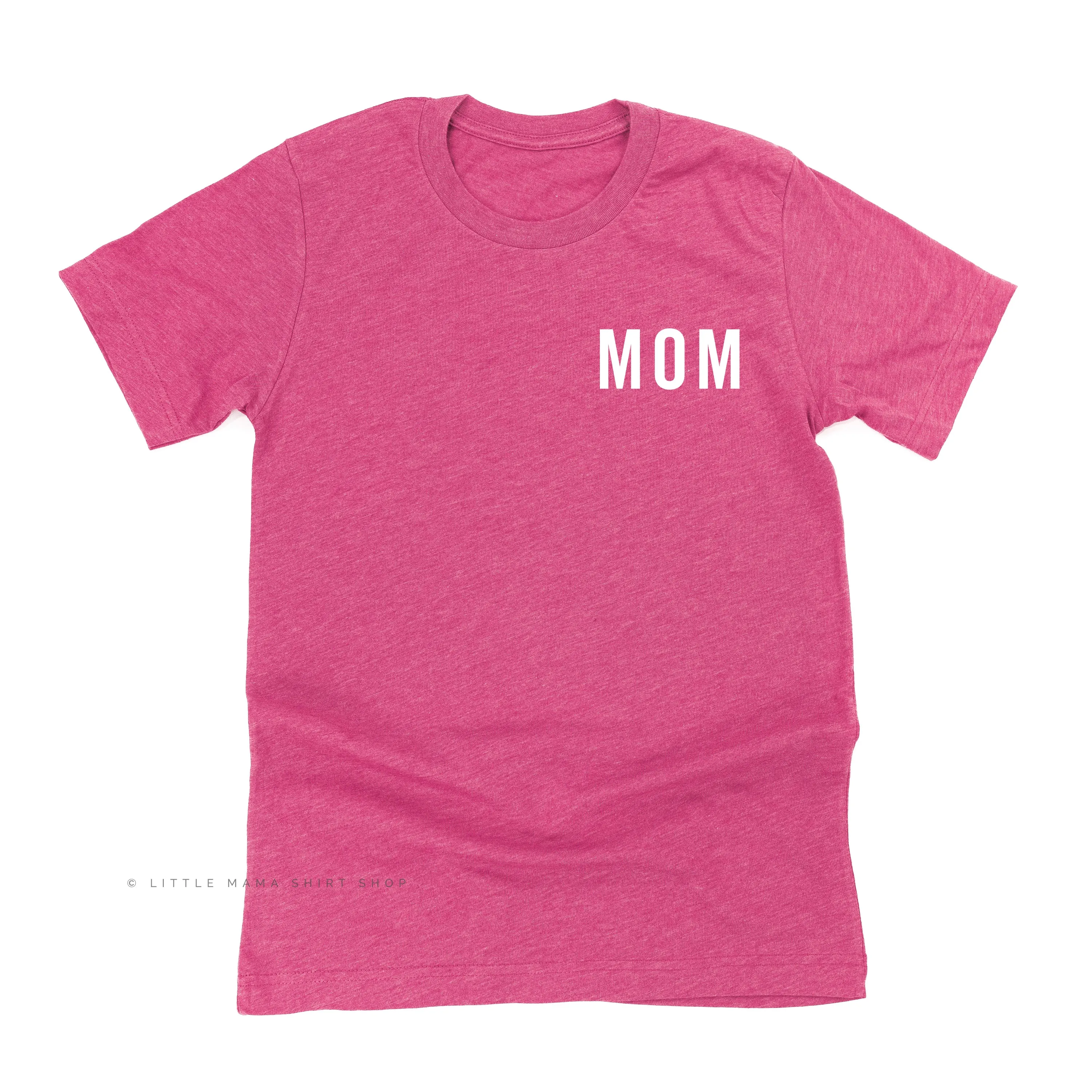 Mom (Pocket Size - Block Font) - Basics Collection - Unisex Tee