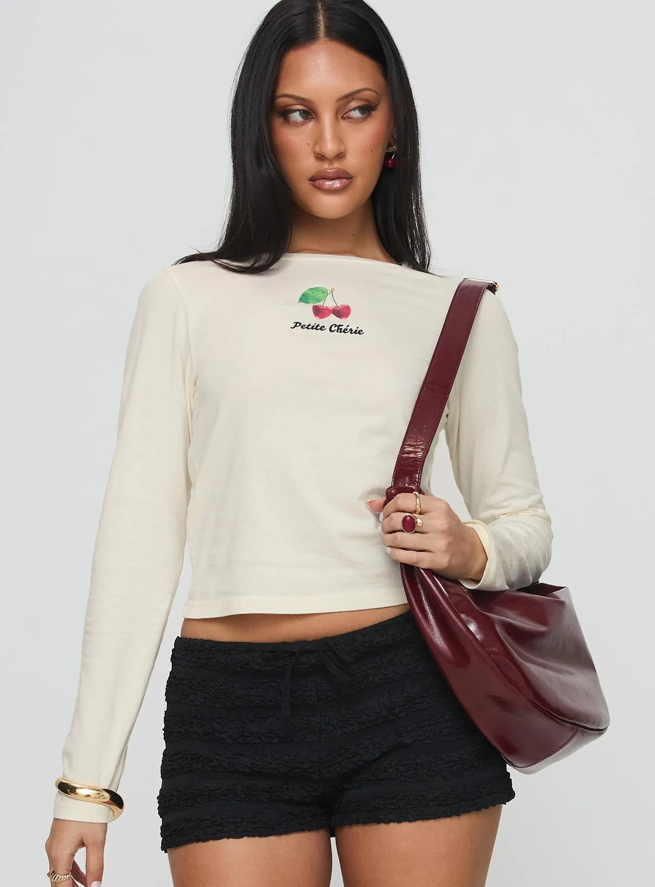 My Sweet Girl Long Sleeve Top Cream