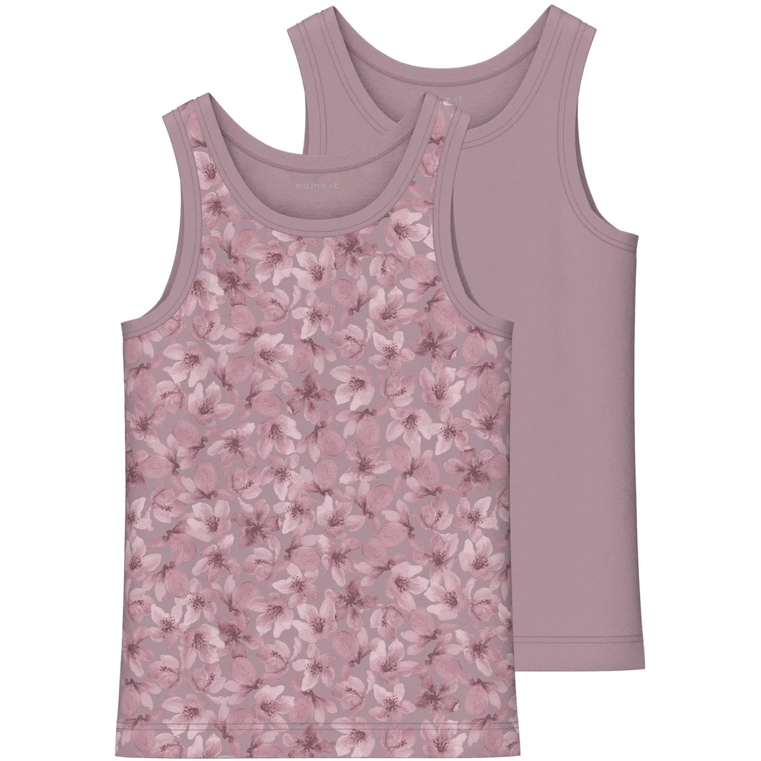 Name It Mauve Shadows Tank Top 2-pack Mauve Flower Noos