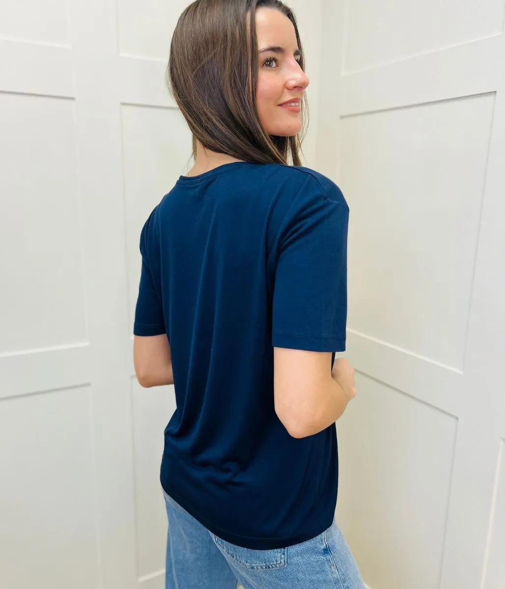 Navy Relaxed Short Sleeve Tee