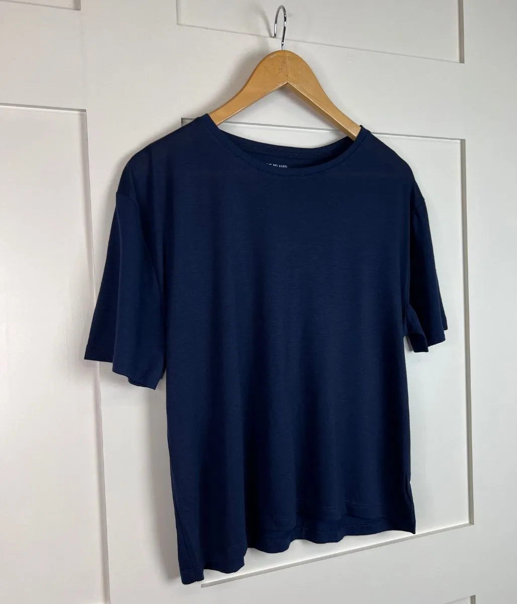 Navy Relaxed Short Sleeve Tee