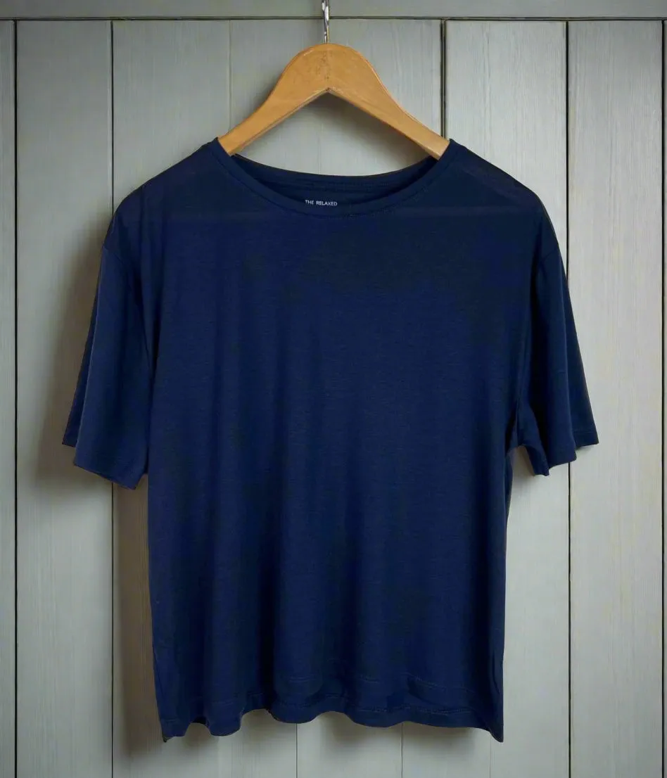 Navy Relaxed Short Sleeve Tee