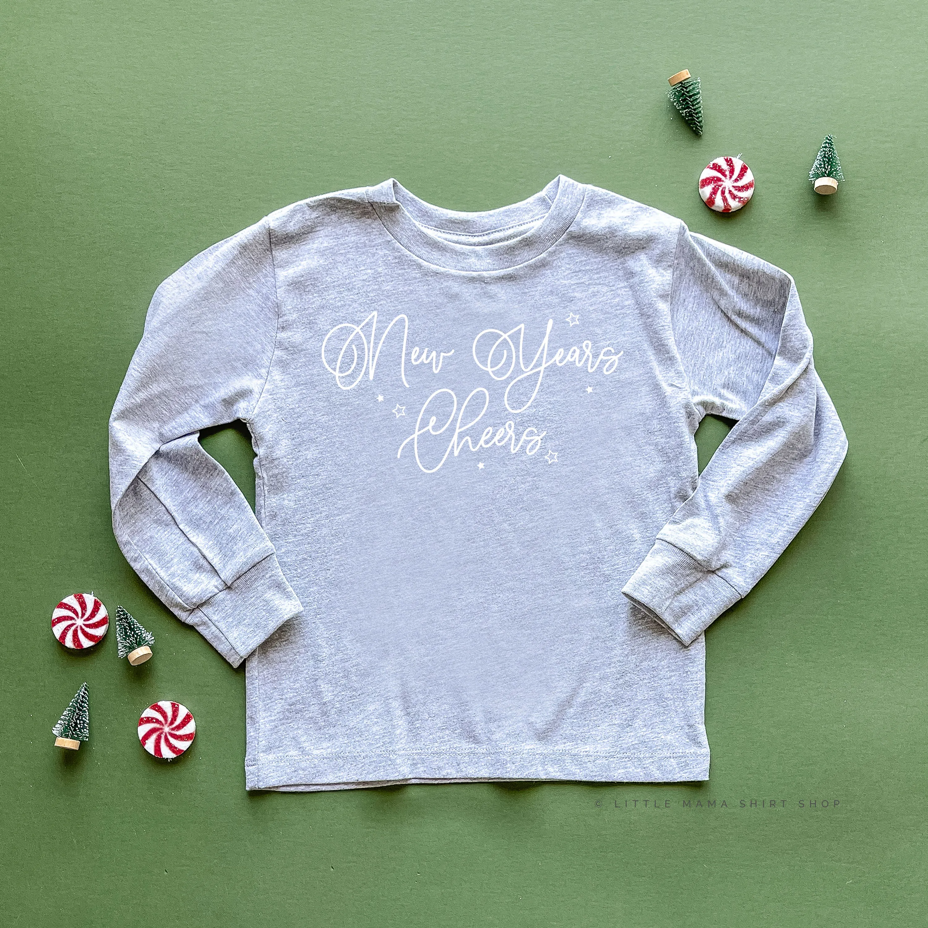 New Years Cheers - Stars/Script - Child LONG SLEEVE Tee