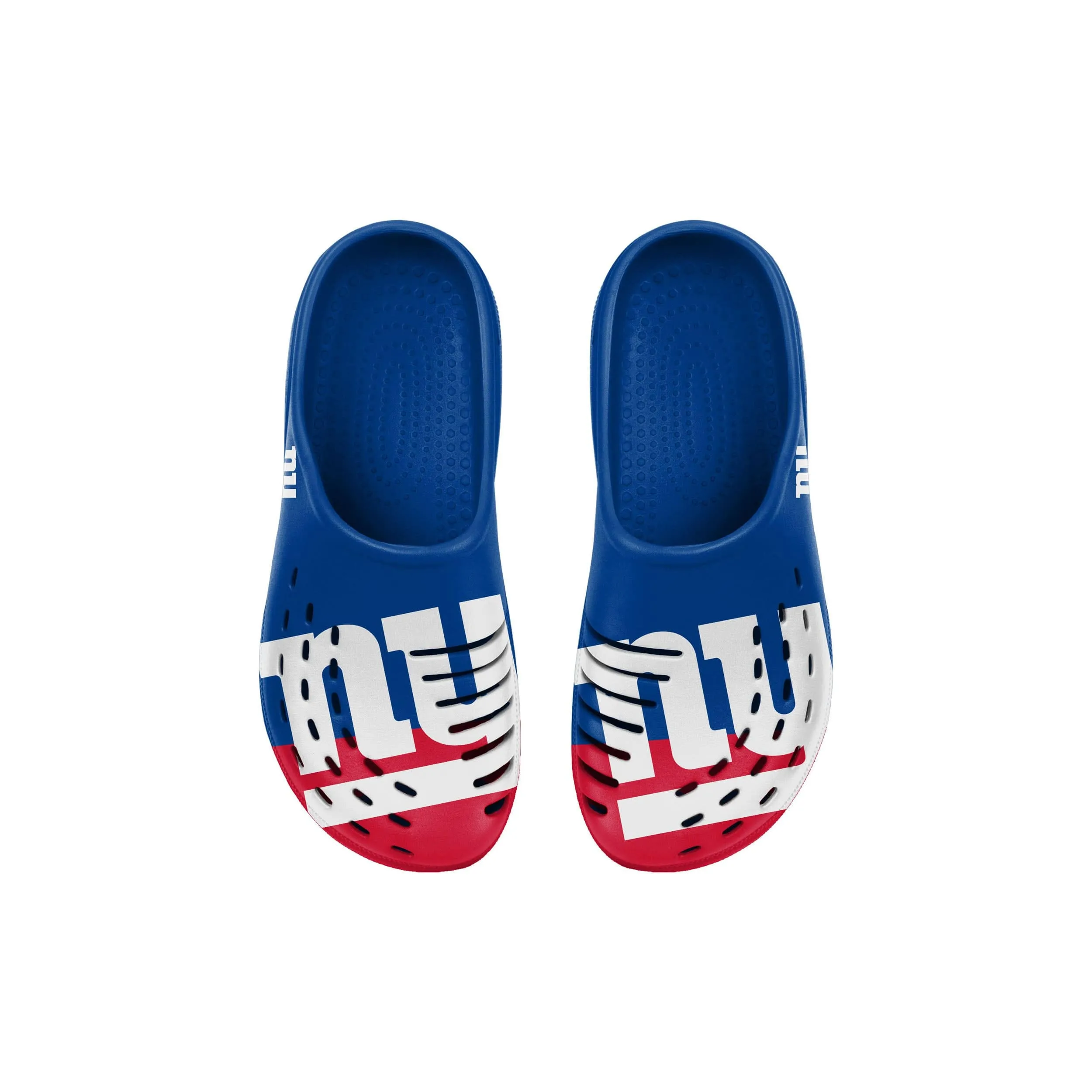 New York Giants NFL Youth Colorblock Big Logo Clog