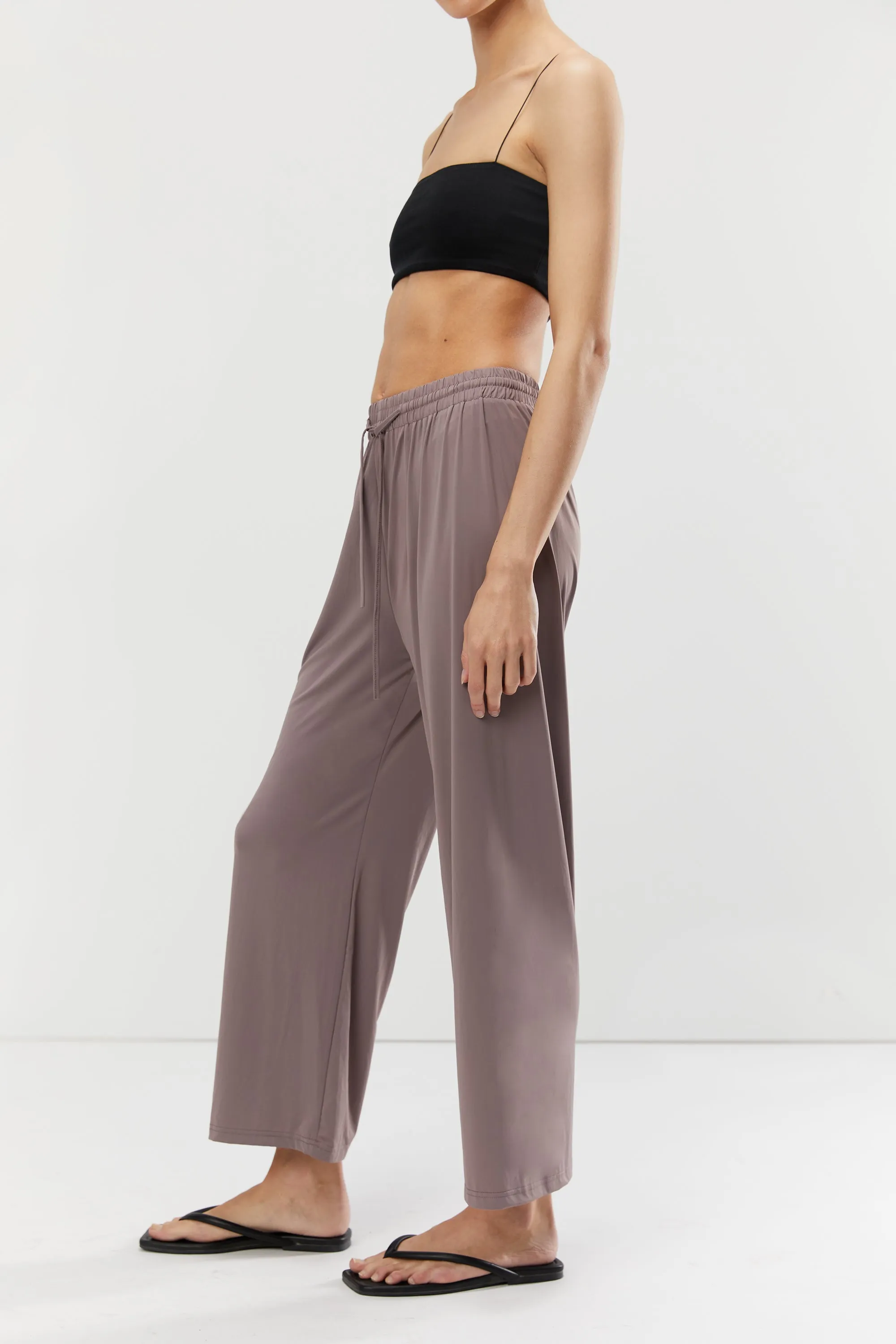 NYLON WIDE LEG PANT