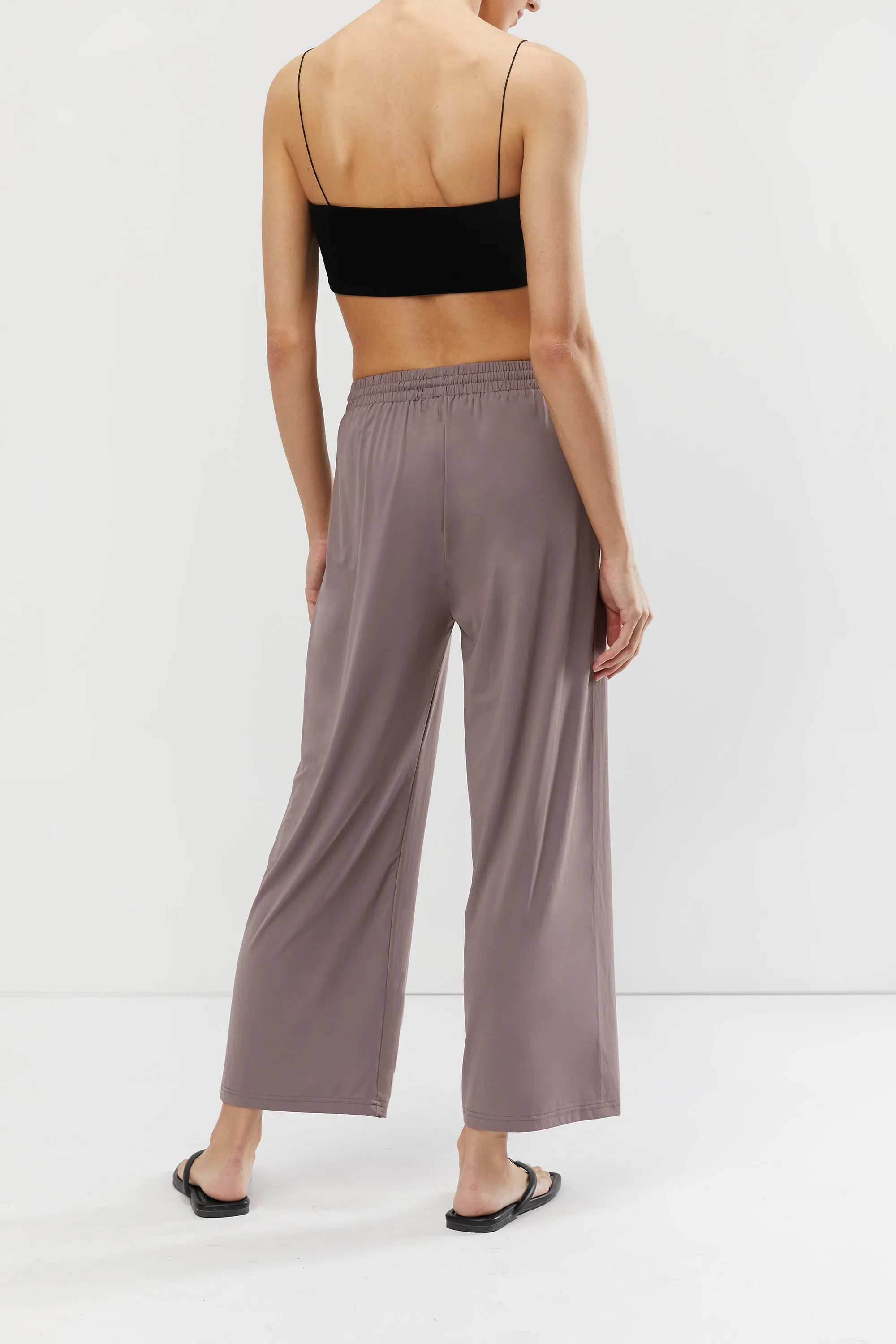 NYLON WIDE LEG PANT