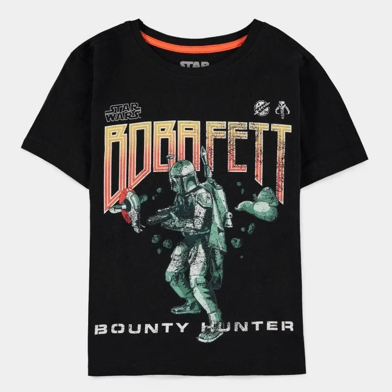 Official Star Wars Boba Fett Bounty Hunter Kids Short Sleeved  T-Shirts