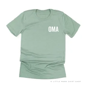 OMA - BLOCK FONT POCKET SIZE - Unisex Tee