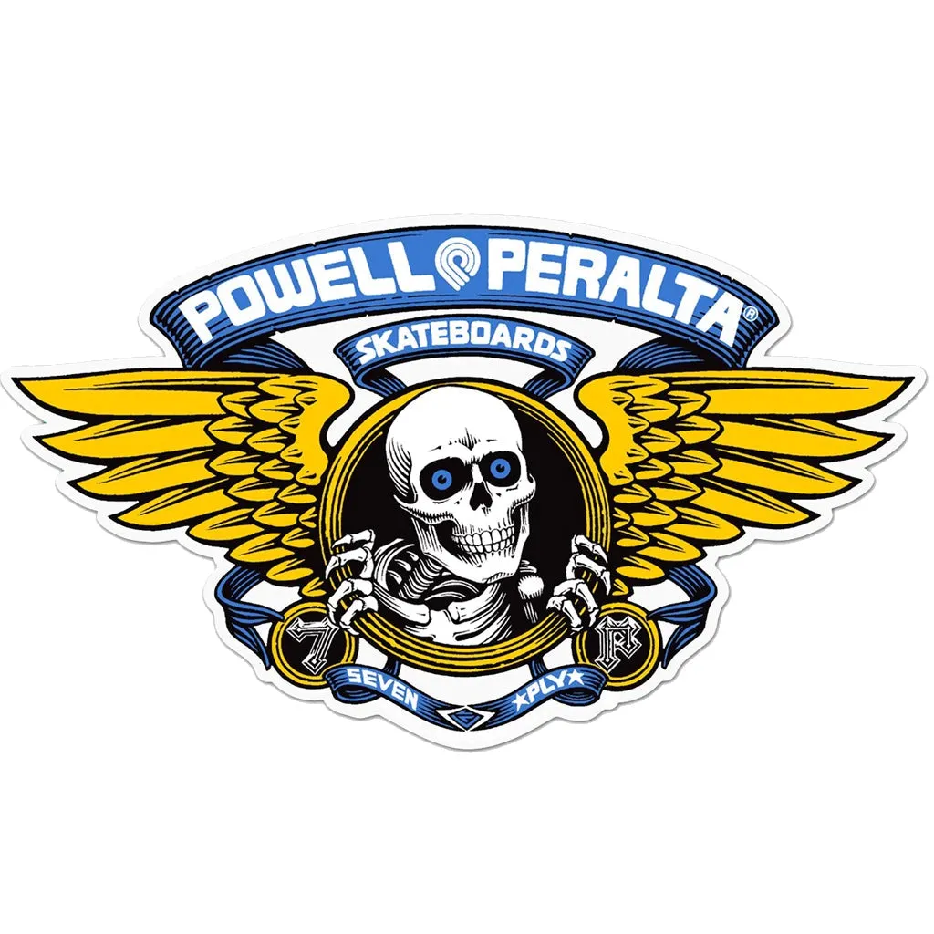 Powell Peralta Winged Ripper 6.5" Sticker - Blue