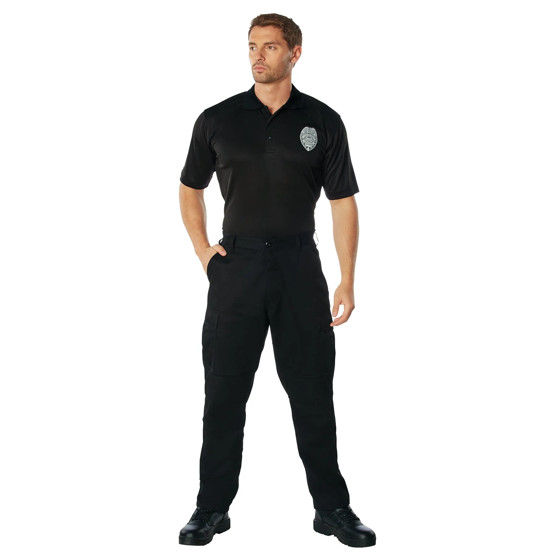 [Public Safety] Moisture Wicking Security Badge Polo T-Shirts