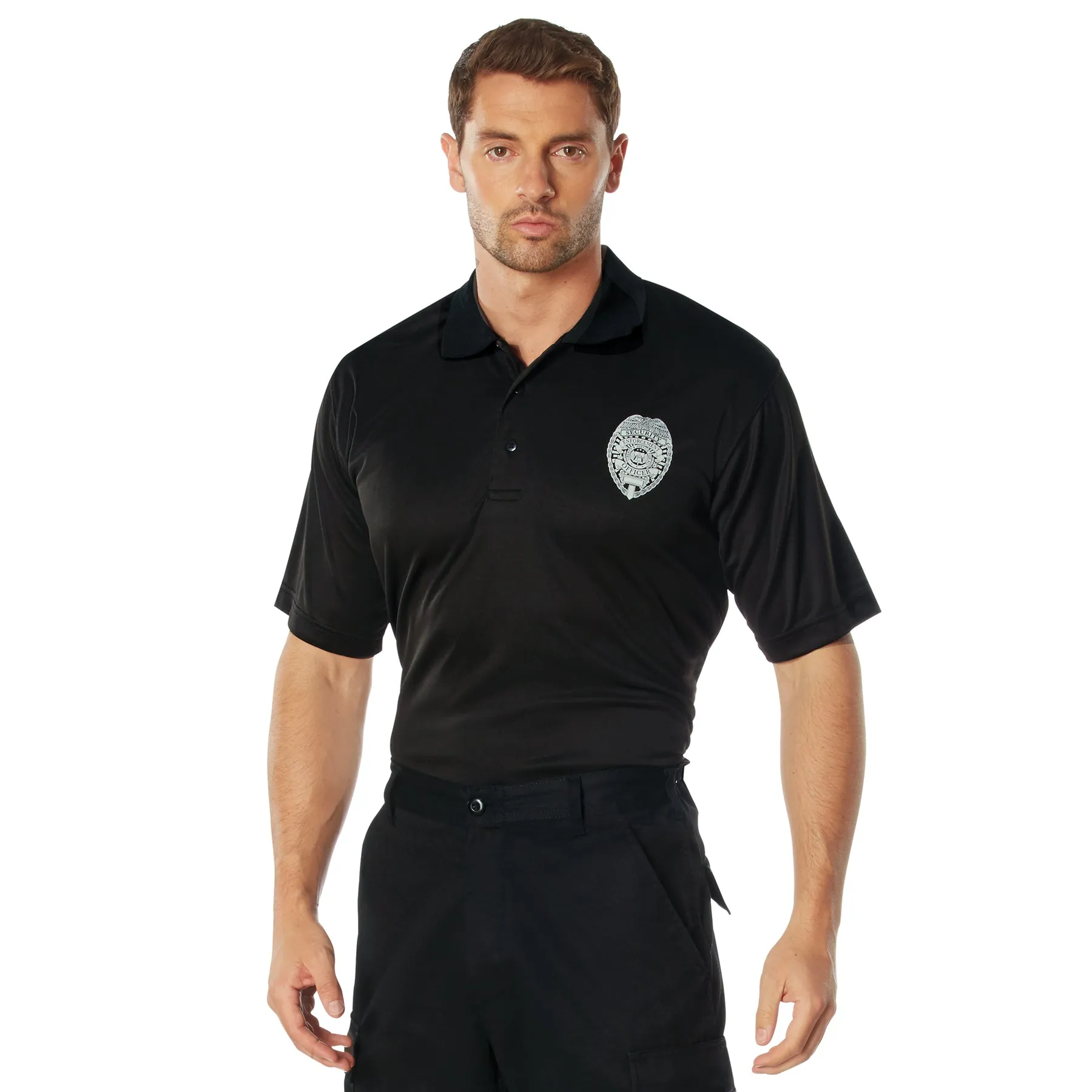 [Public Safety] Moisture Wicking Security Badge Polo T-Shirts