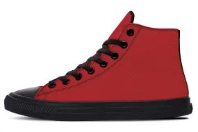 Purple And Red Mismatch High Tops