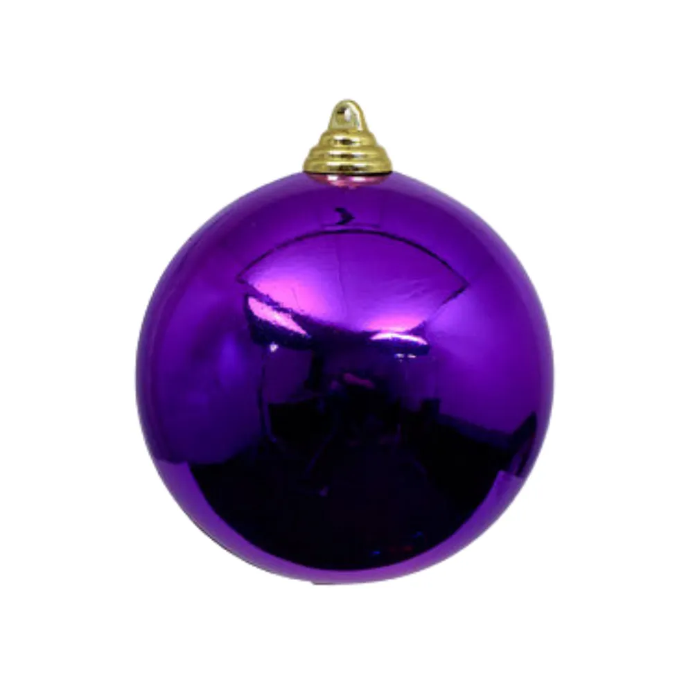 Purple Shiny Ball Ornament, 4"