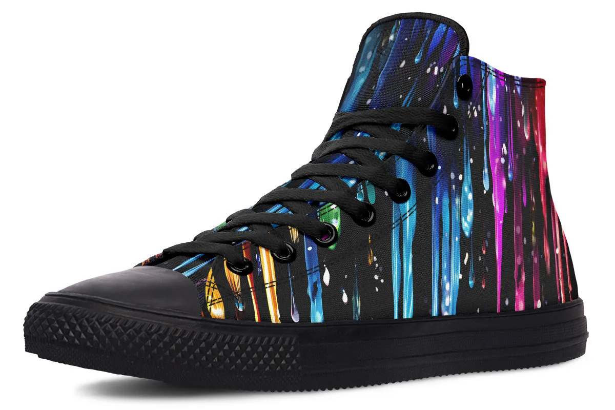 Rainbow Drips High Tops