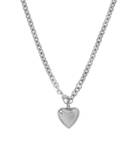 ROXANNE ASSOULIN THE MINI PUFFY HEART PENDANT IN SILVER