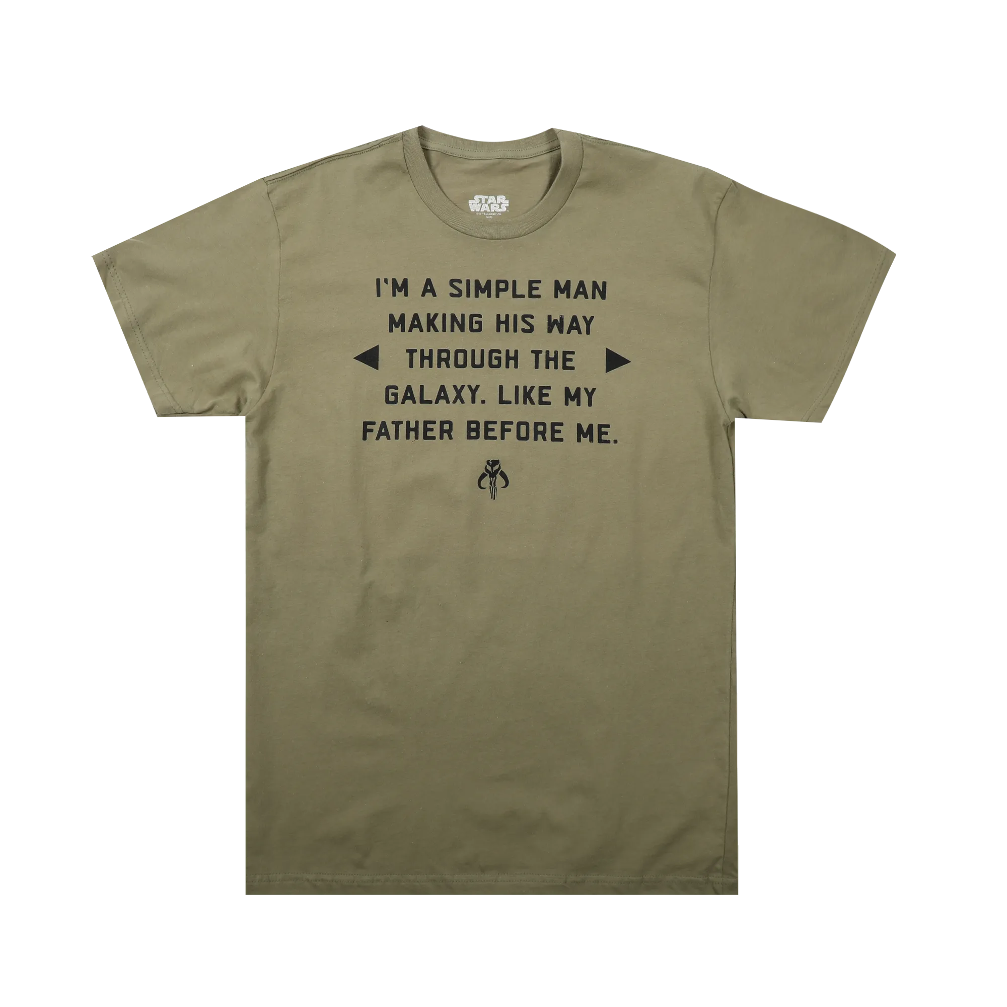 Simple Man Quote Olive Tee