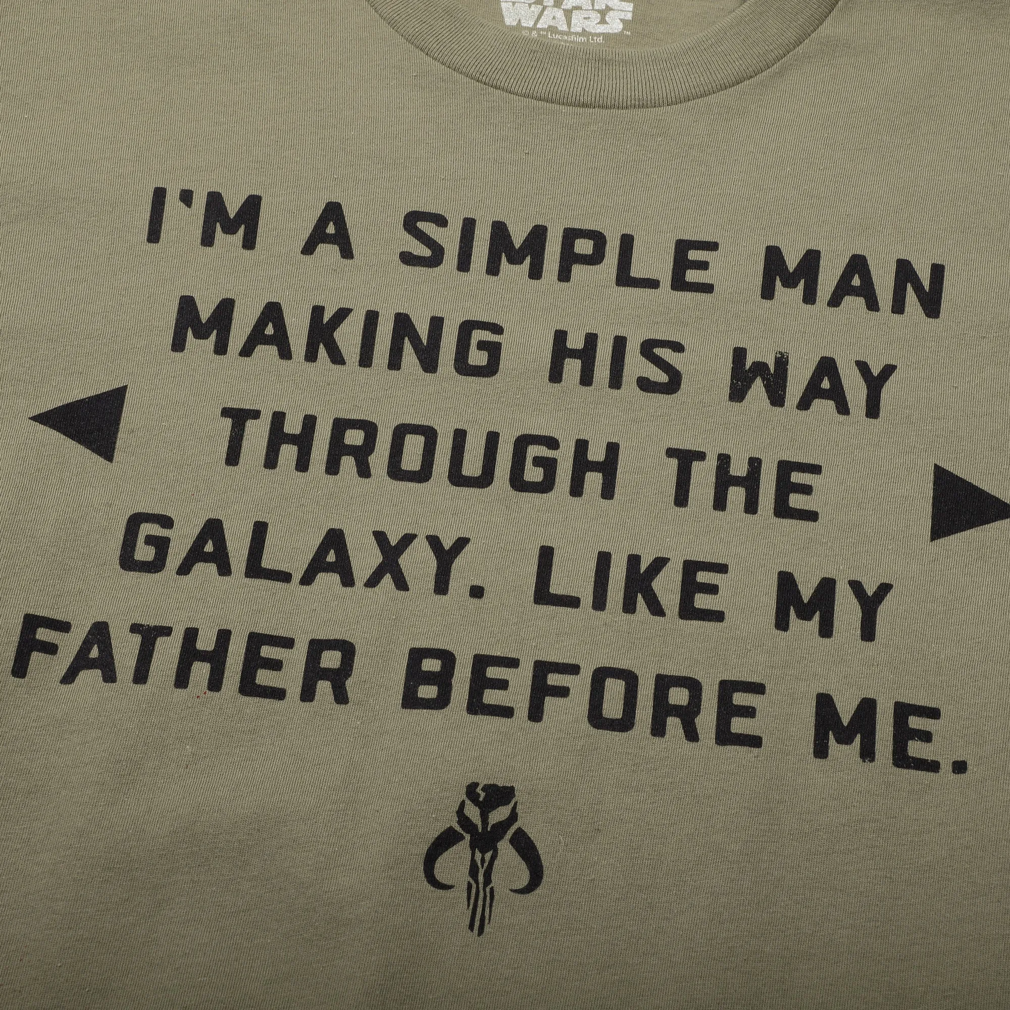 Simple Man Quote Olive Tee