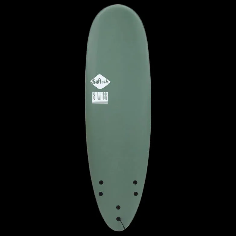 Softech Bomber 6'10 x 21 ½ x 3 Soft Surfboard - Smoke Green/White