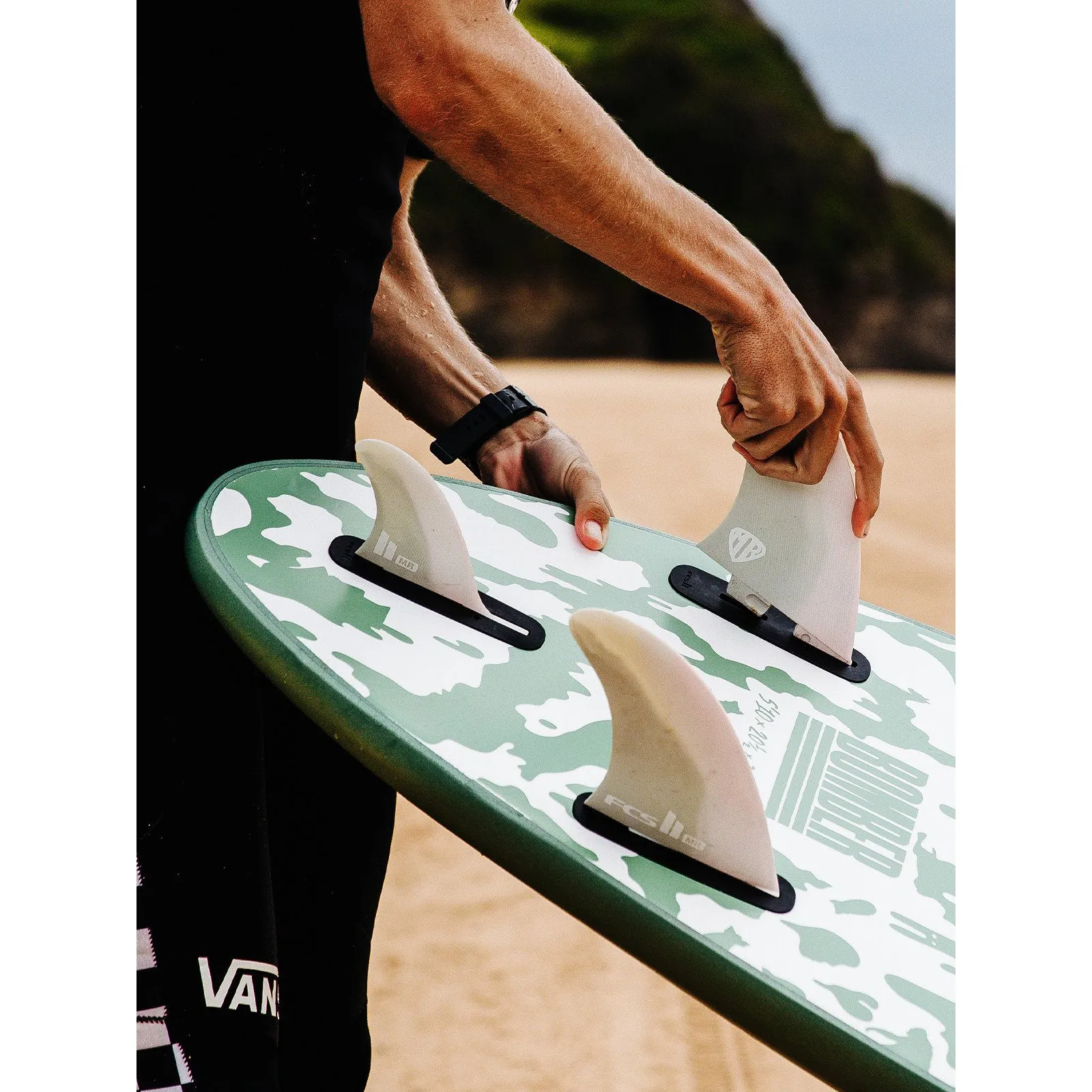 Softech Bomber 6'10 x 21 ½ x 3 Soft Surfboard - Smoke Green/White