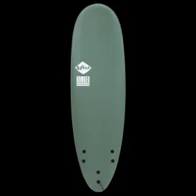 Softech Bomber 6'10 x 21 ½ x 3 Soft Surfboard - Smoke Green/White