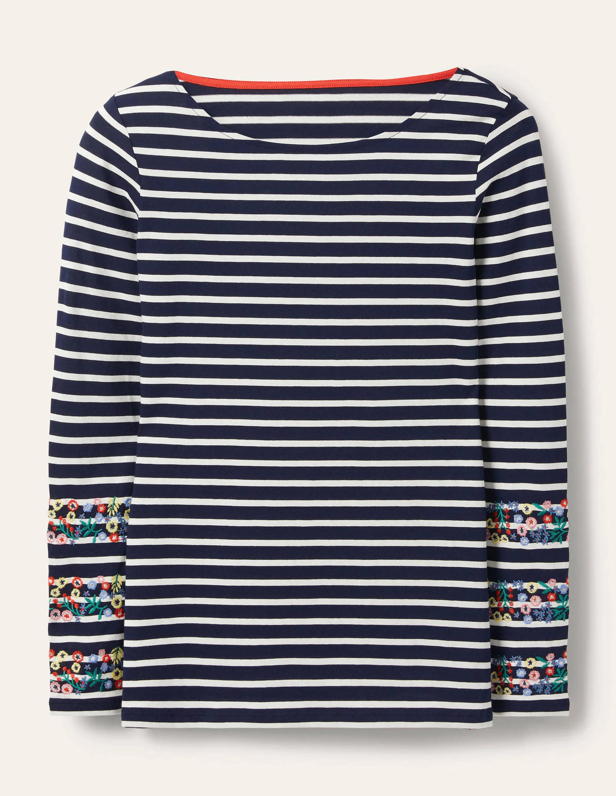 Statement Breton-Navy/ Ivory Embroidered