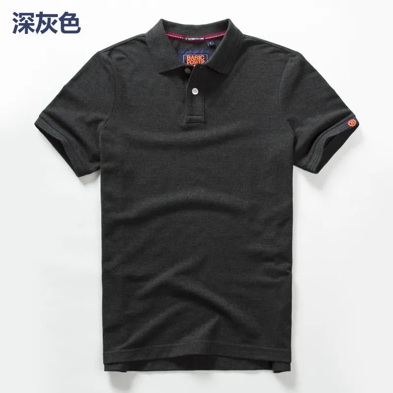 Summer Mens Polo shirts Cotton Shirts Short Sleeve Letter Embroidered Emblem Simple Shirt for Male Size M-3XL BP6900