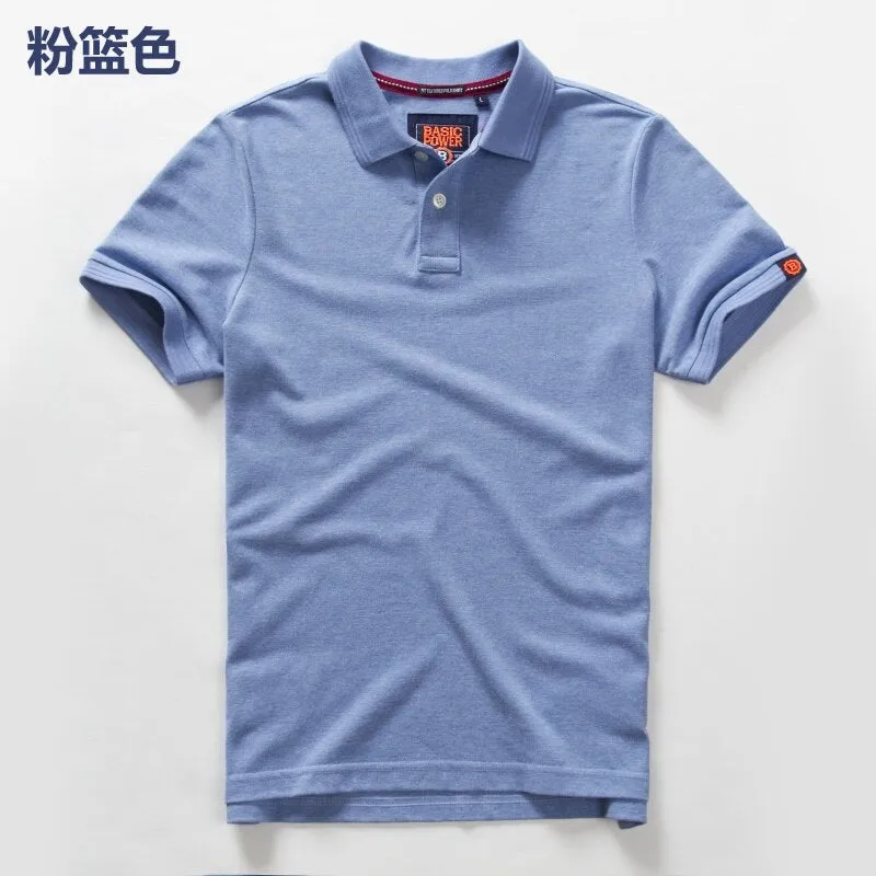 Summer Mens Polo shirts Cotton Shirts Short Sleeve Letter Embroidered Emblem Simple Shirt for Male Size M-3XL BP6900