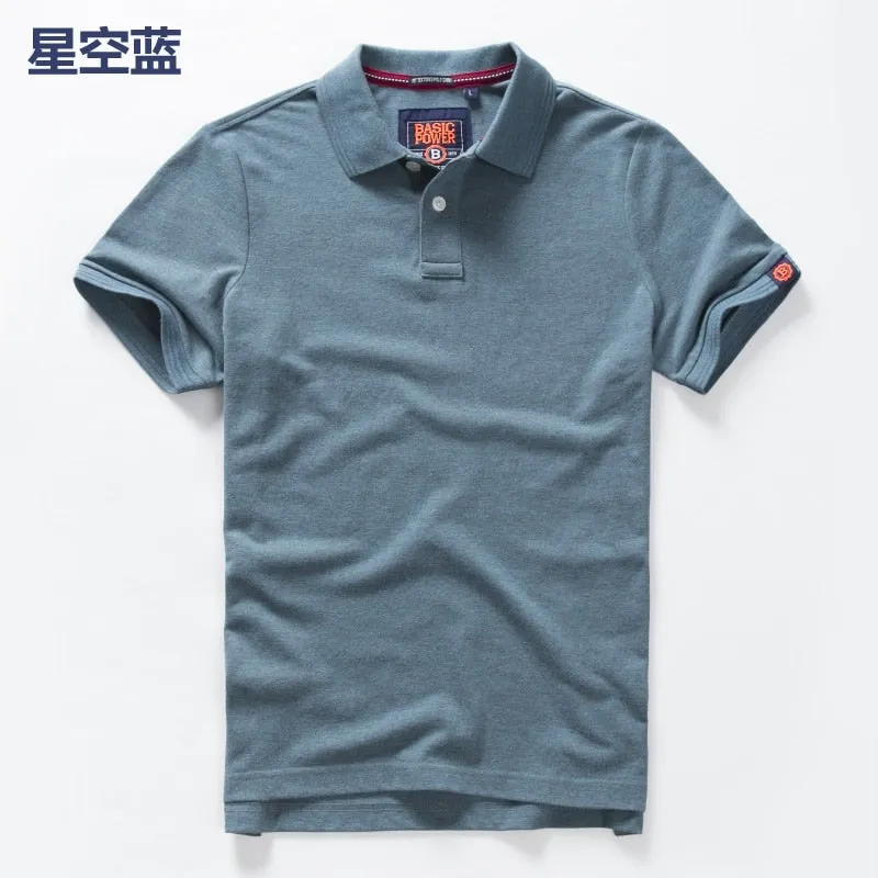 Summer Mens Polo shirts Cotton Shirts Short Sleeve Letter Embroidered Emblem Simple Shirt for Male Size M-3XL BP6900