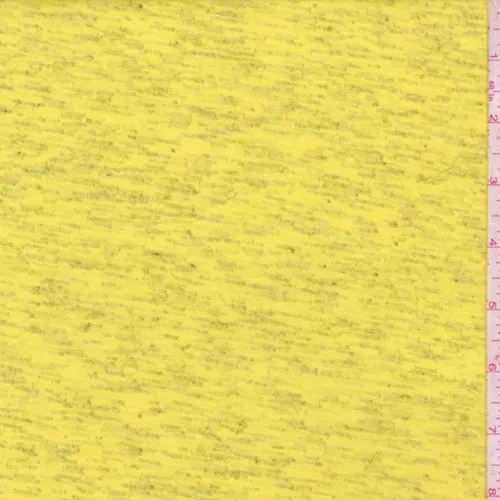 Sunshine Yellow Heather Spun Poly Jersey Knit Fabric