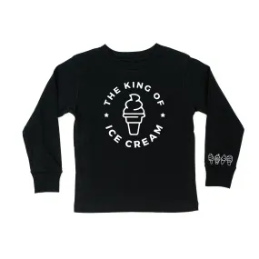 The King of Ice Cream - (Full Size) - Ice Cream Wrist Detail - Long Sleeve Child Shirt