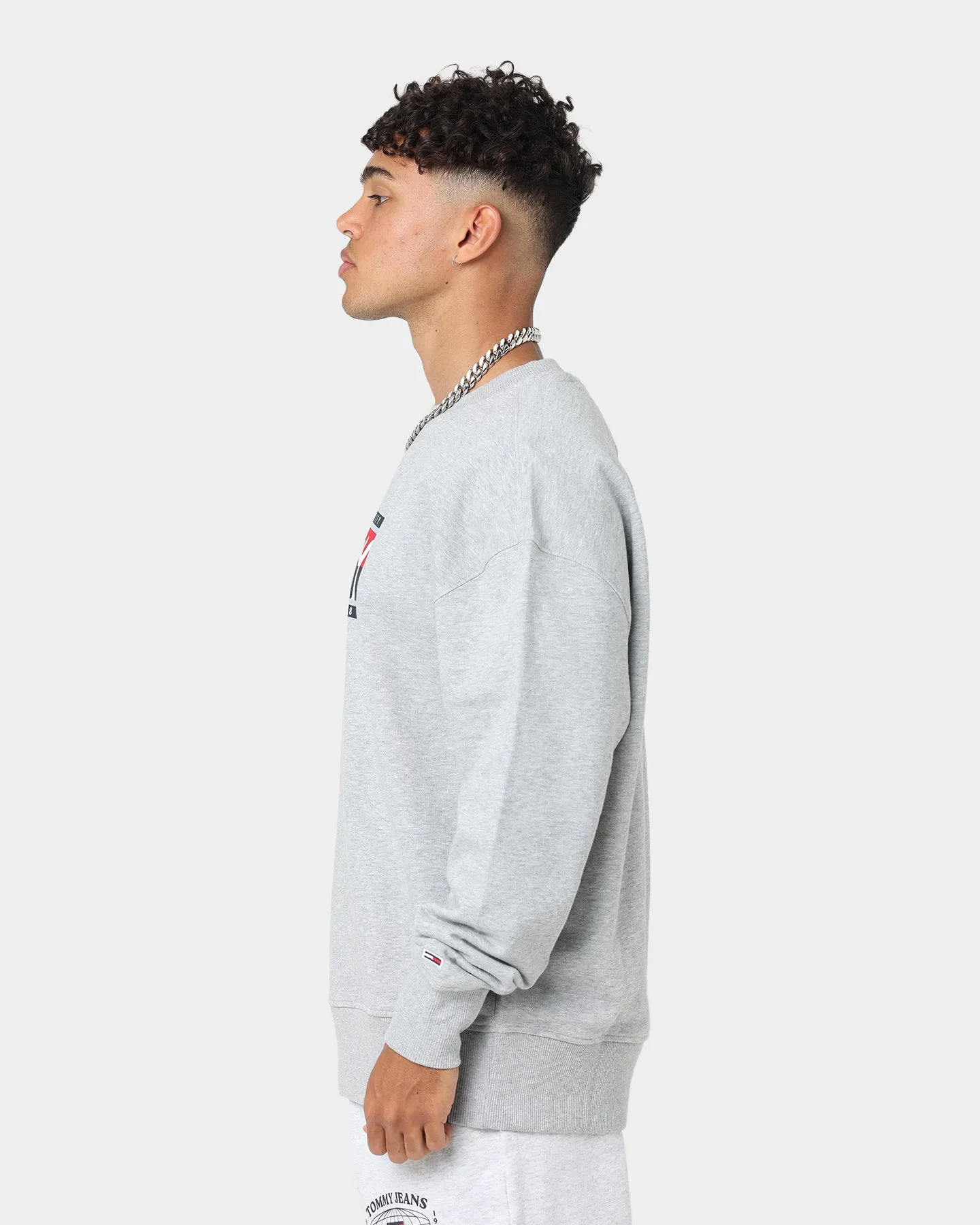 Tommy Jeans Tommy Graphic Flag Crewneck Light Grey Heather