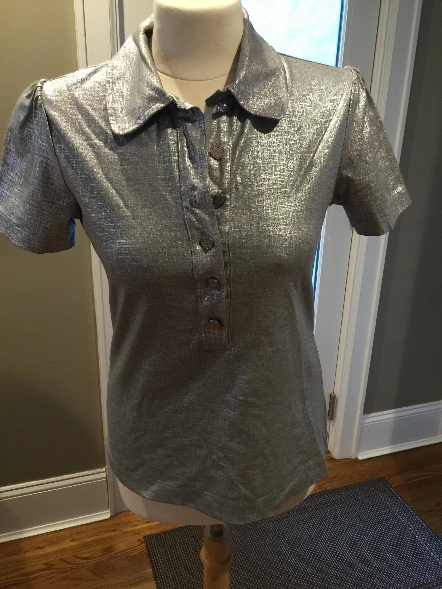 Tory Burch Grey Polo Shirt