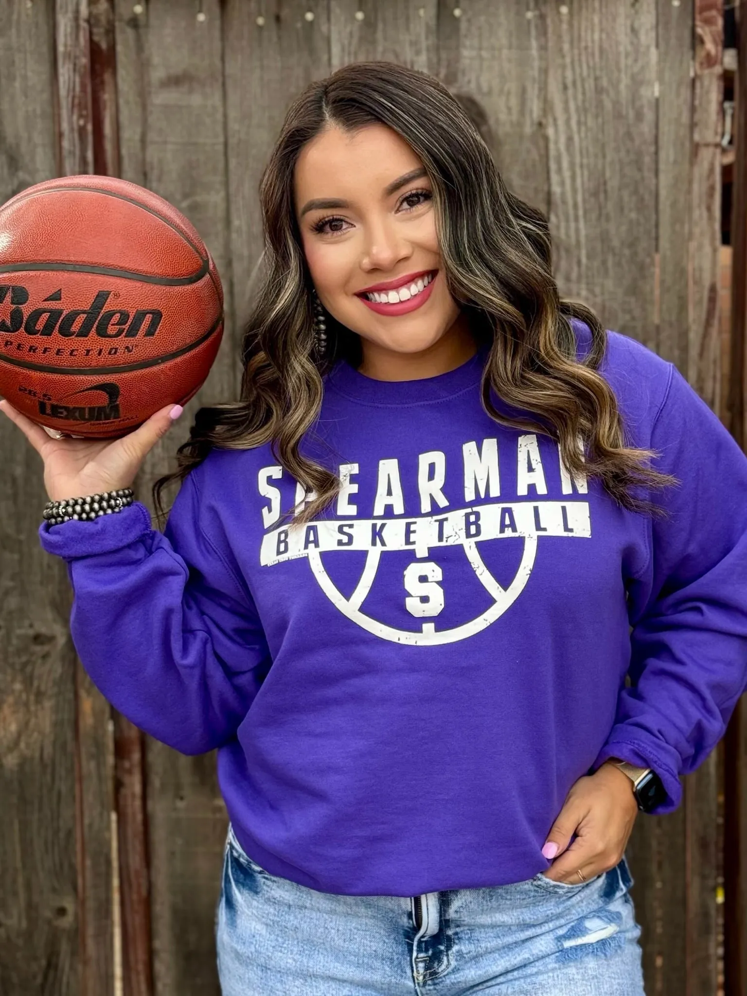 Town-Mascot Basketball Sweatshirt Customizable