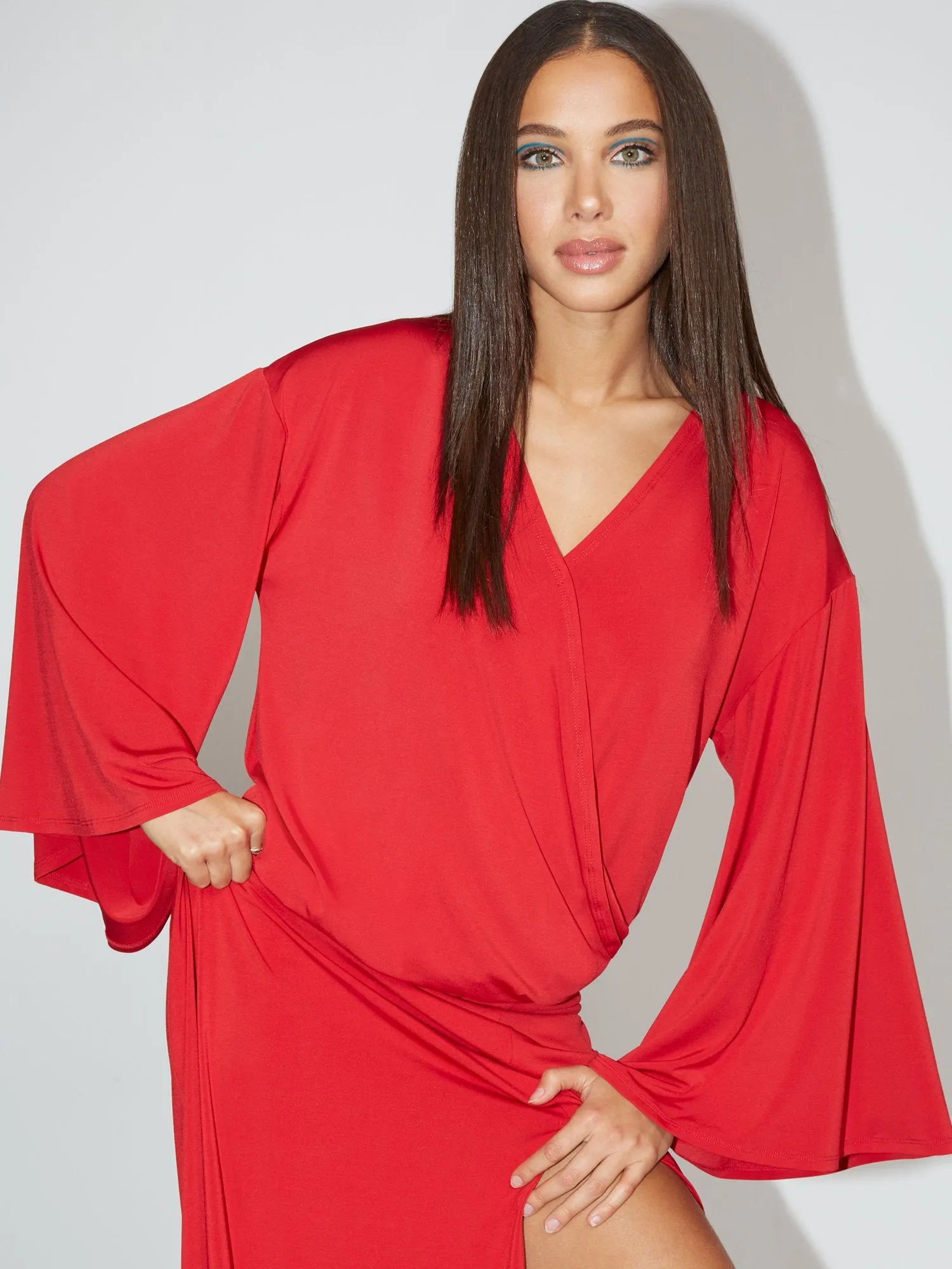 V-Neck Bell-Sleeve Top - NY&C Style System