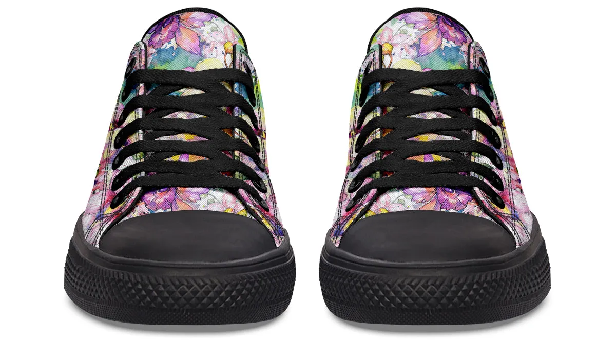 Watercolour Flowers Low Tops