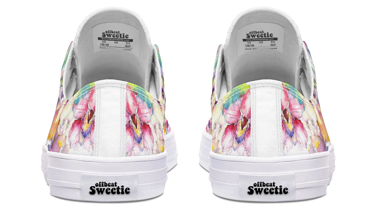 Watercolour Flowers Low Tops